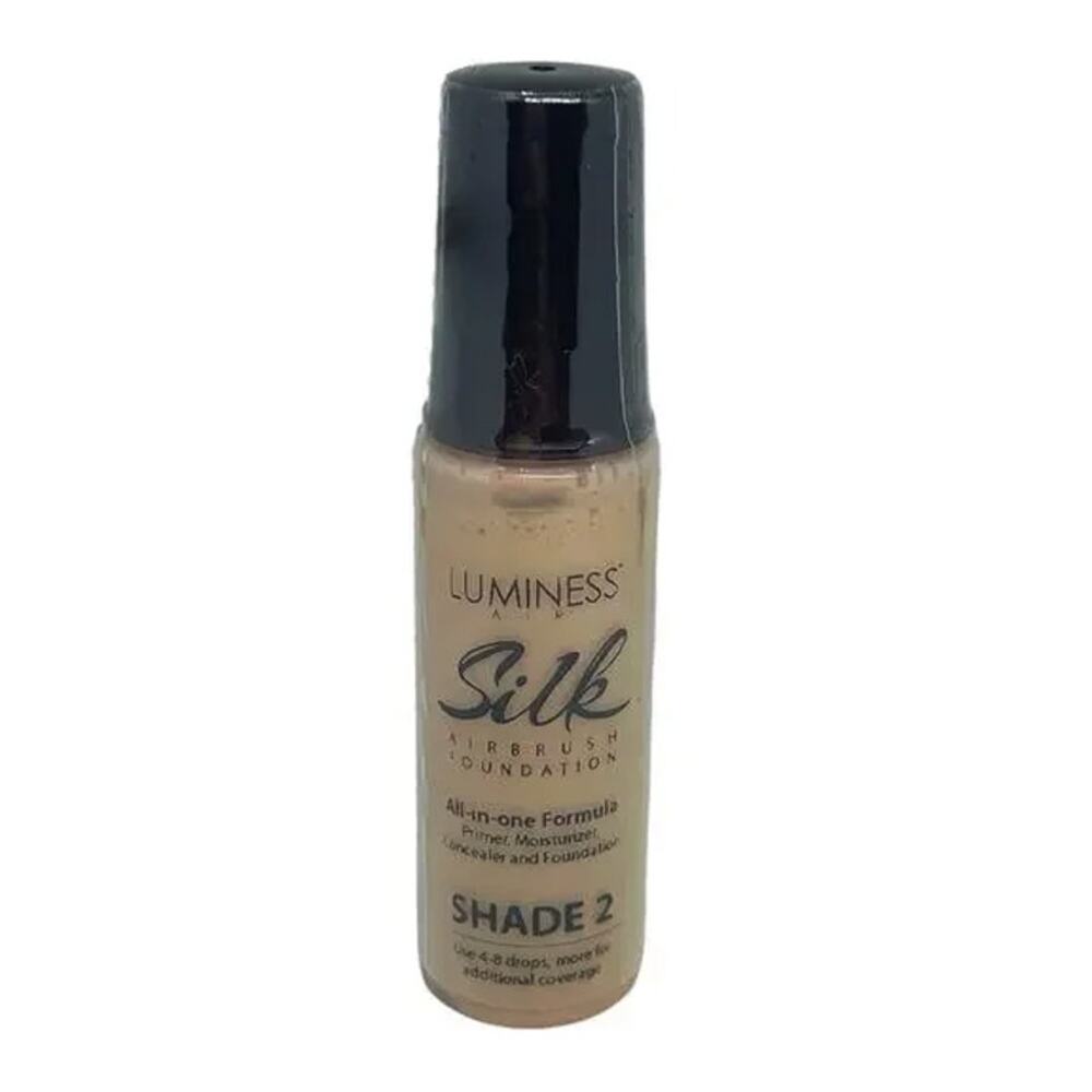 Luminess SHADE 2 Silk Airbrush Foundation Makeup Primer Moisturizer Concealer
